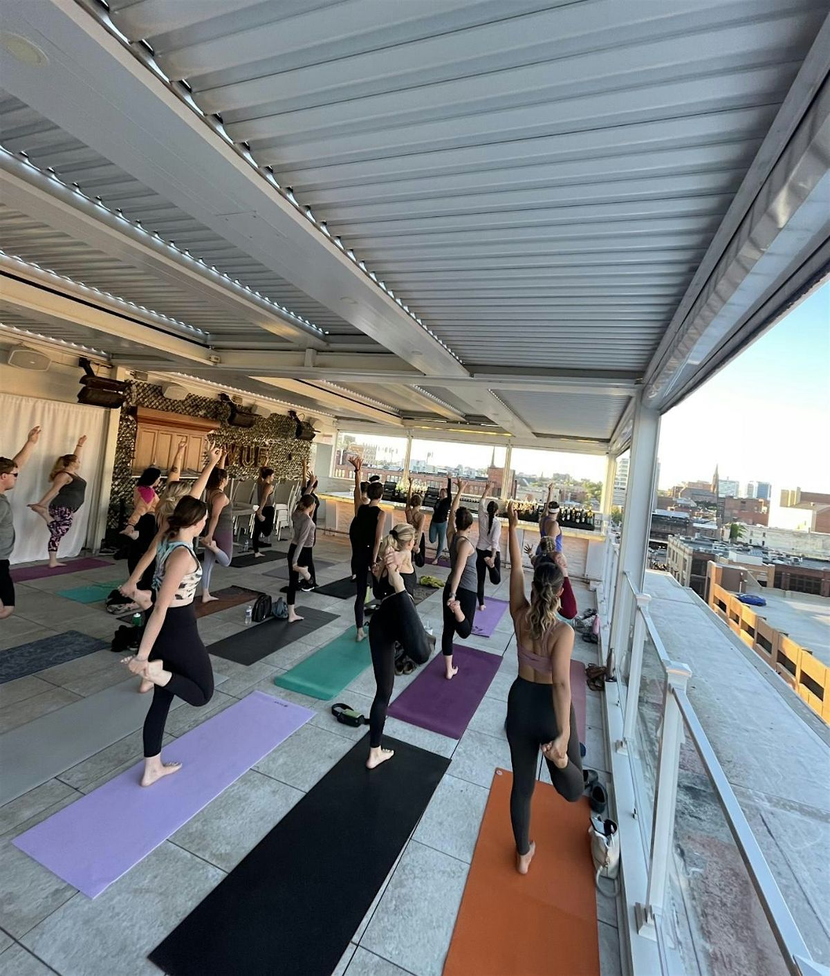 Rooftop Yoga at Sunset
