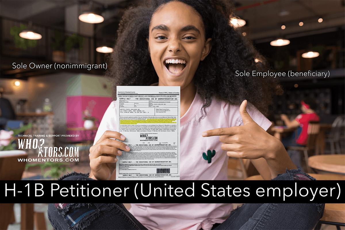 Sole Owner And Sole Employee Of H1B Petitioner Can File Change of
