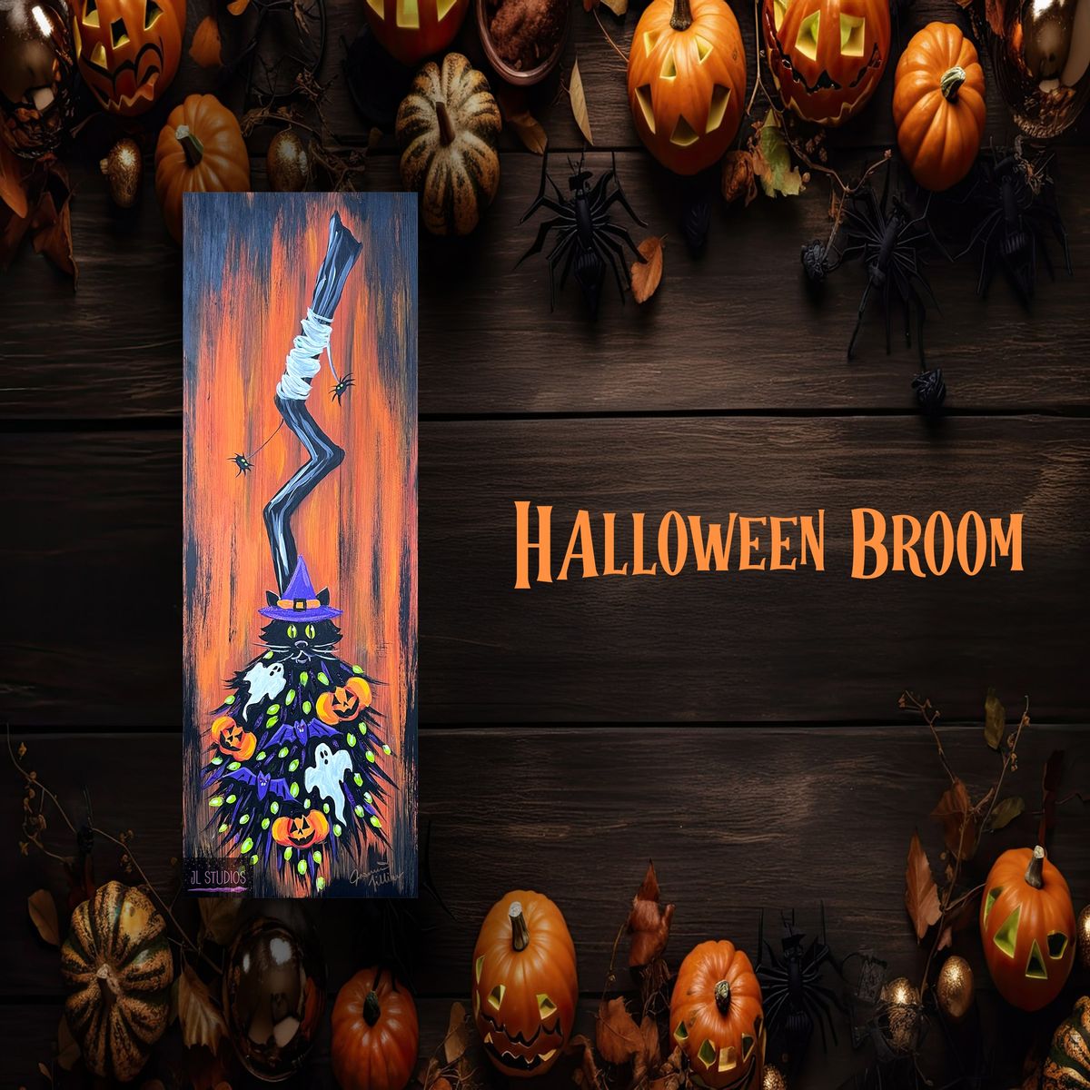 Halloween Broom Tipsy Painting Class