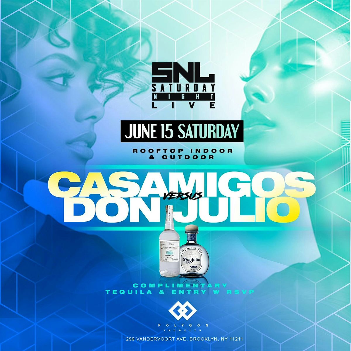Casamigos vs Don Julio @ Polygon BK 2 Floors with Rooftop: Free entry