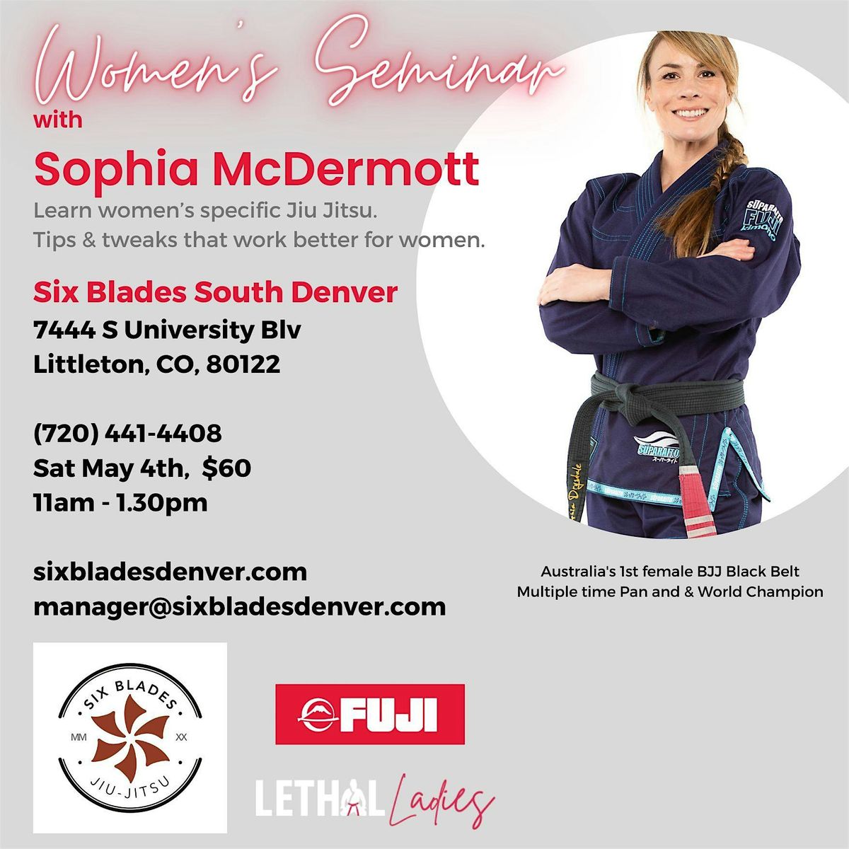 Sophia McDermott - Women Only Seminar