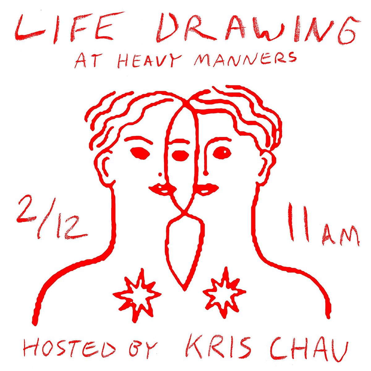 Life Drawing at Heavy Manners Hosted by Kris Chau (2\/12)