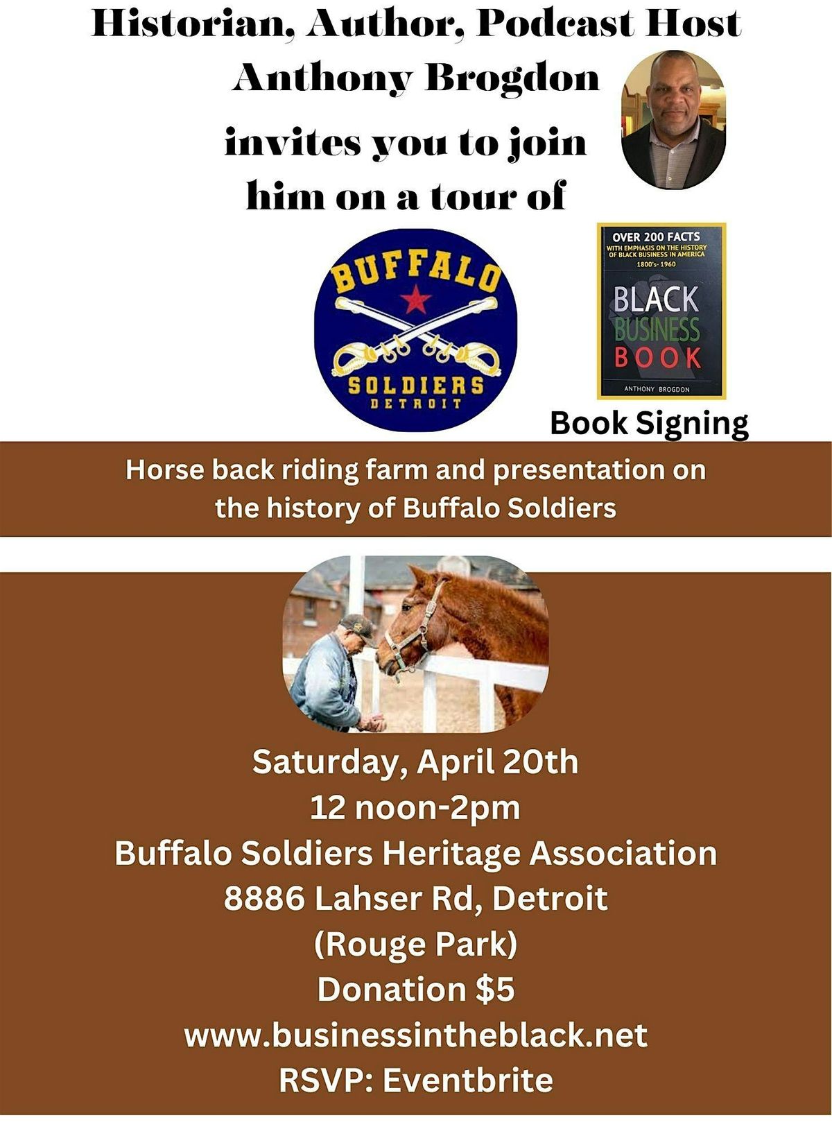 Horse back riding and buffalo soldiers presentation in Rouge Park