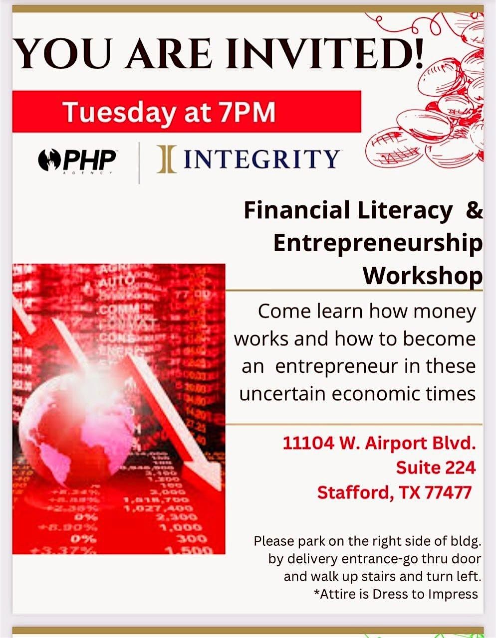 Financial Literacy and Enterpreneurship Workshop