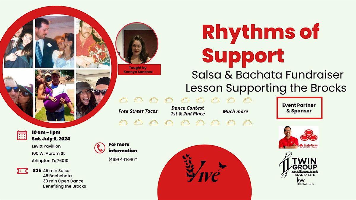 Rhythms of Support Salsa & Bachata Fundraiser  Lesson Supporting the Brocks