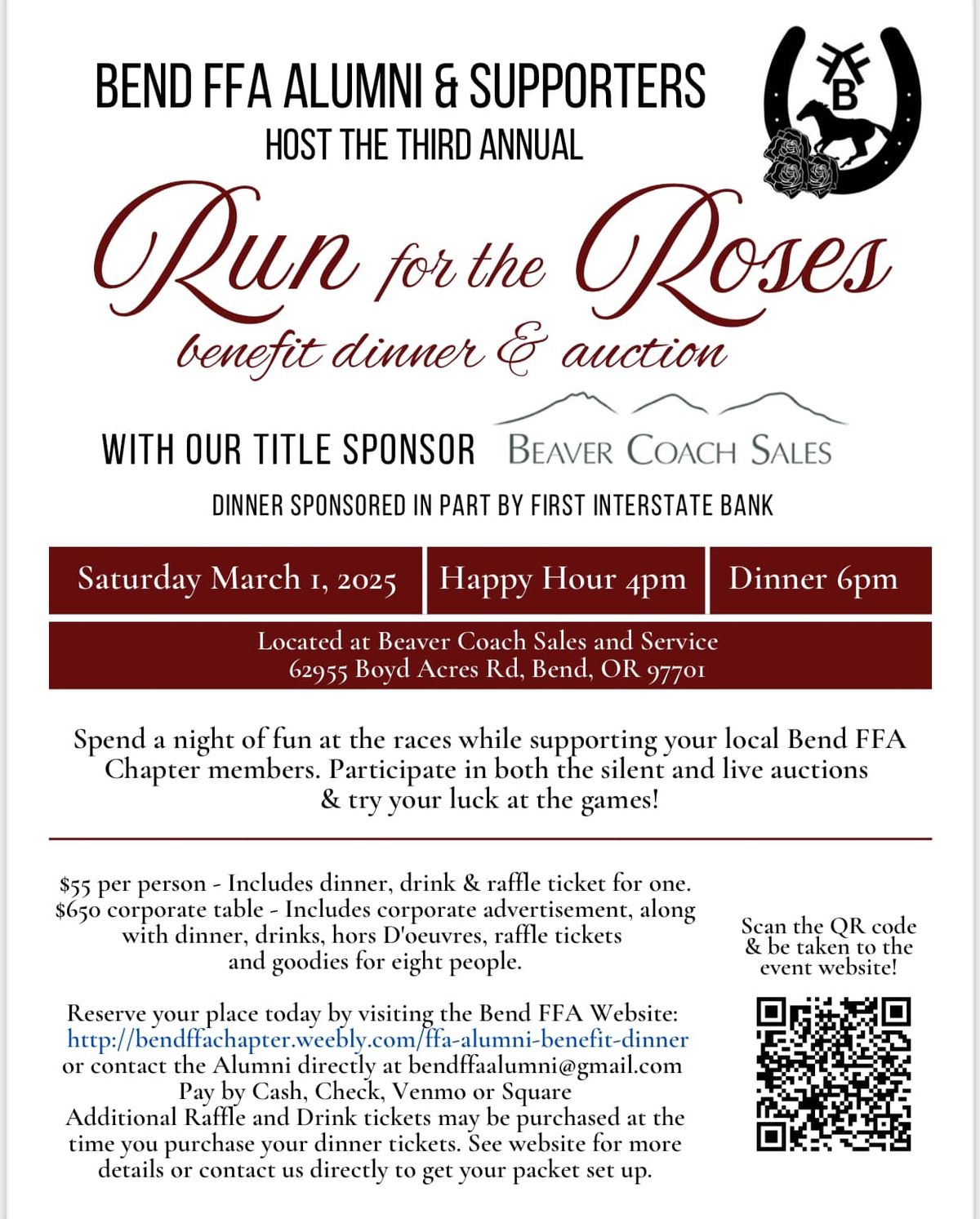 Run for the Roses Benefit Dinner and Auction