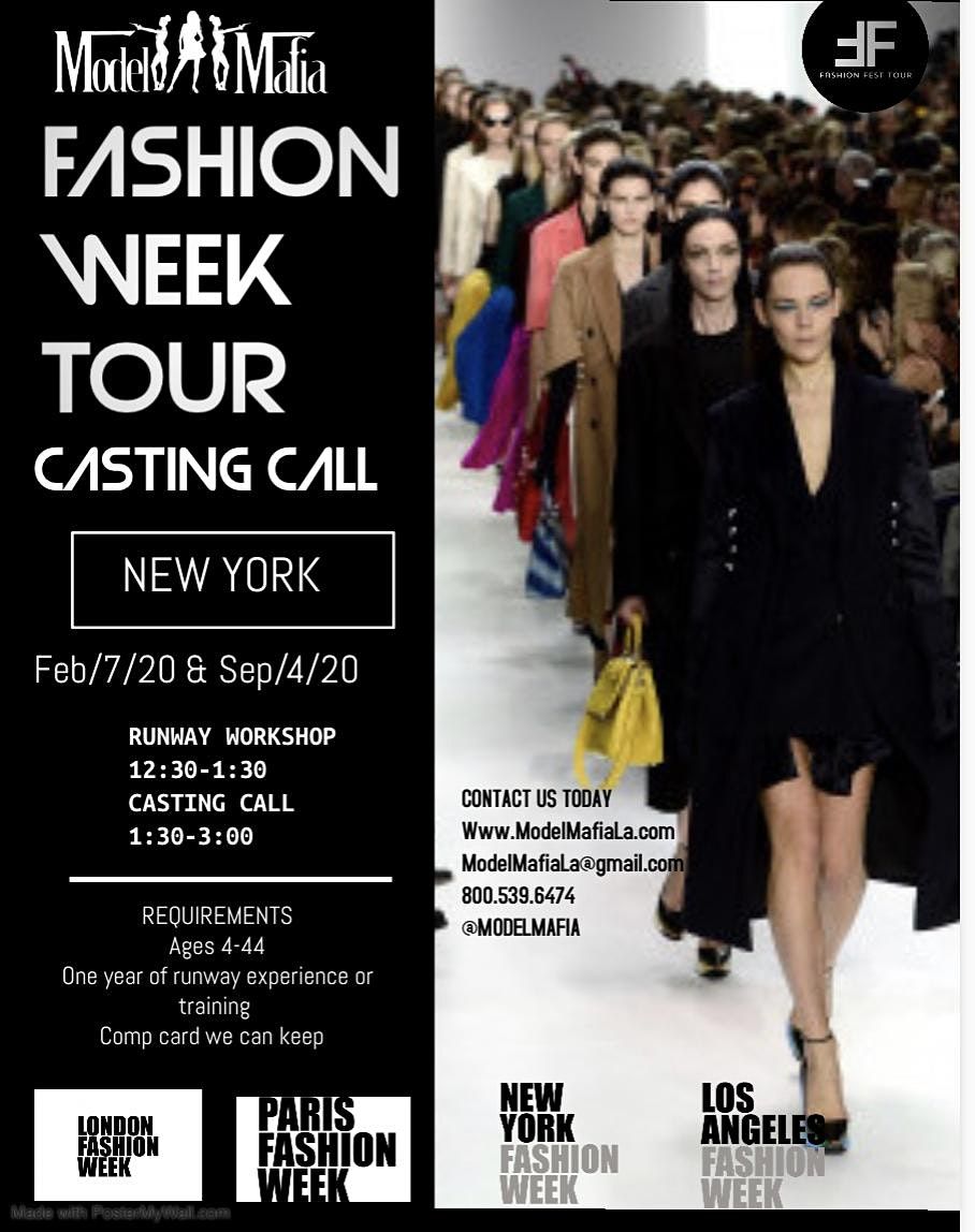NEW YORK   FASHION WEEK WORKSHOPS AND CASTING
