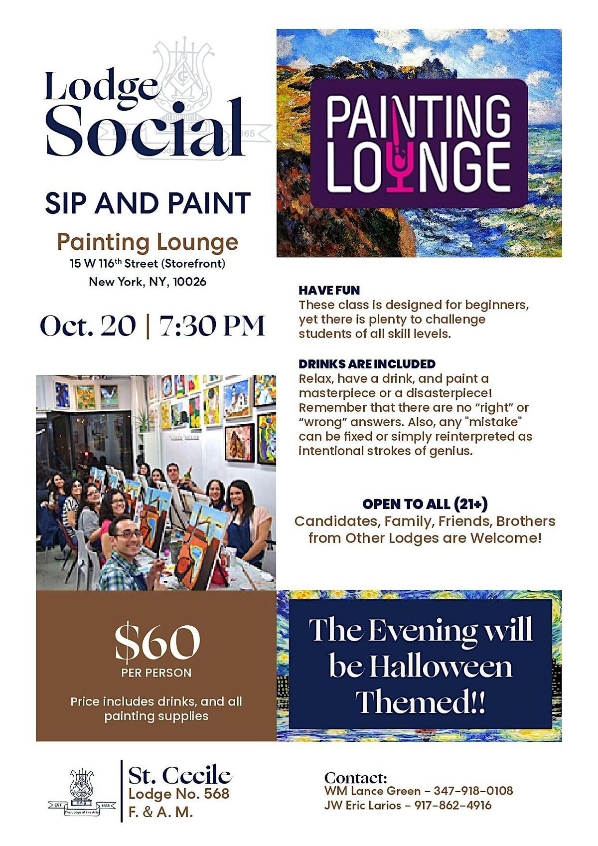 St. Cecile Lodge #568 Paint & Sip