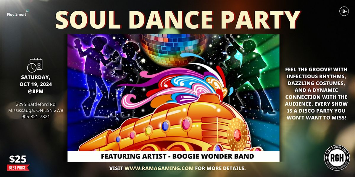 Soul Dance Party - Featuring BOOGIE WONDER BAND at Rama Gaming House!