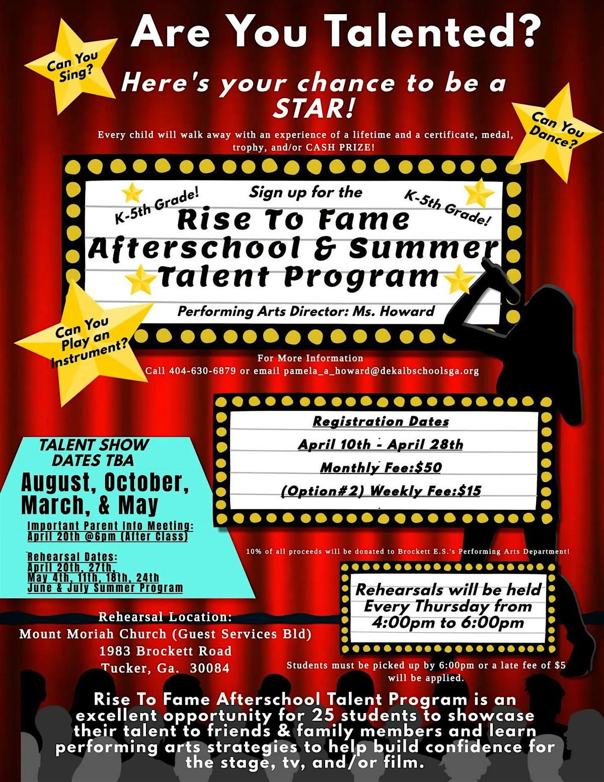 Rise To Fame Afterschool & Summer Talent Program