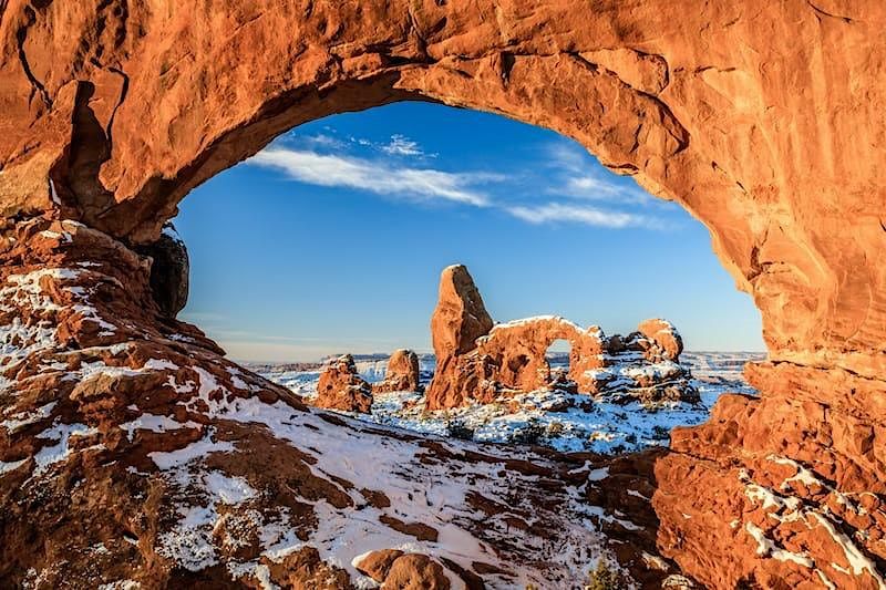 Road-Trip: wintery Arches, Canyonlands NPs, Goblin Valley with moder. hikes