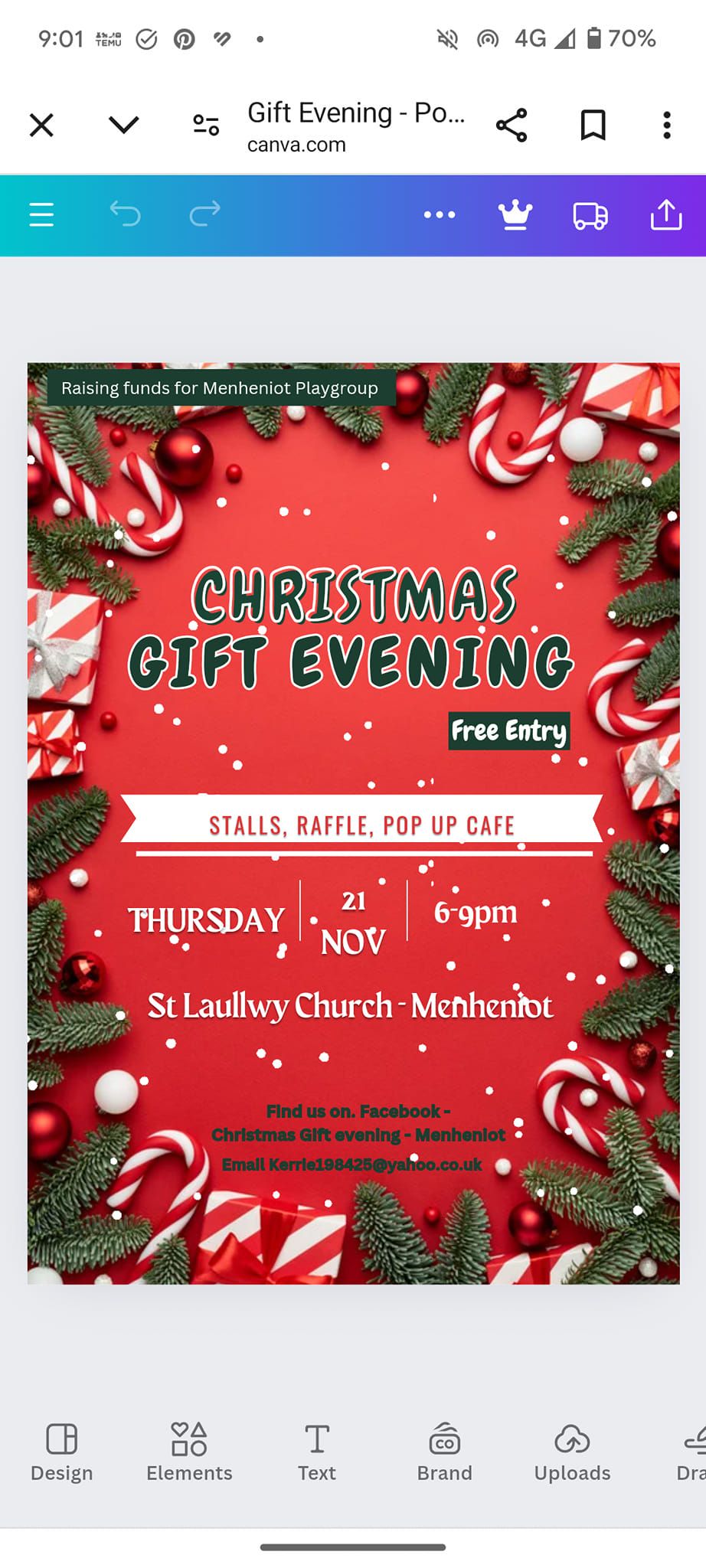 Christmas Gift Evening - St Laullwy church Menheniot 