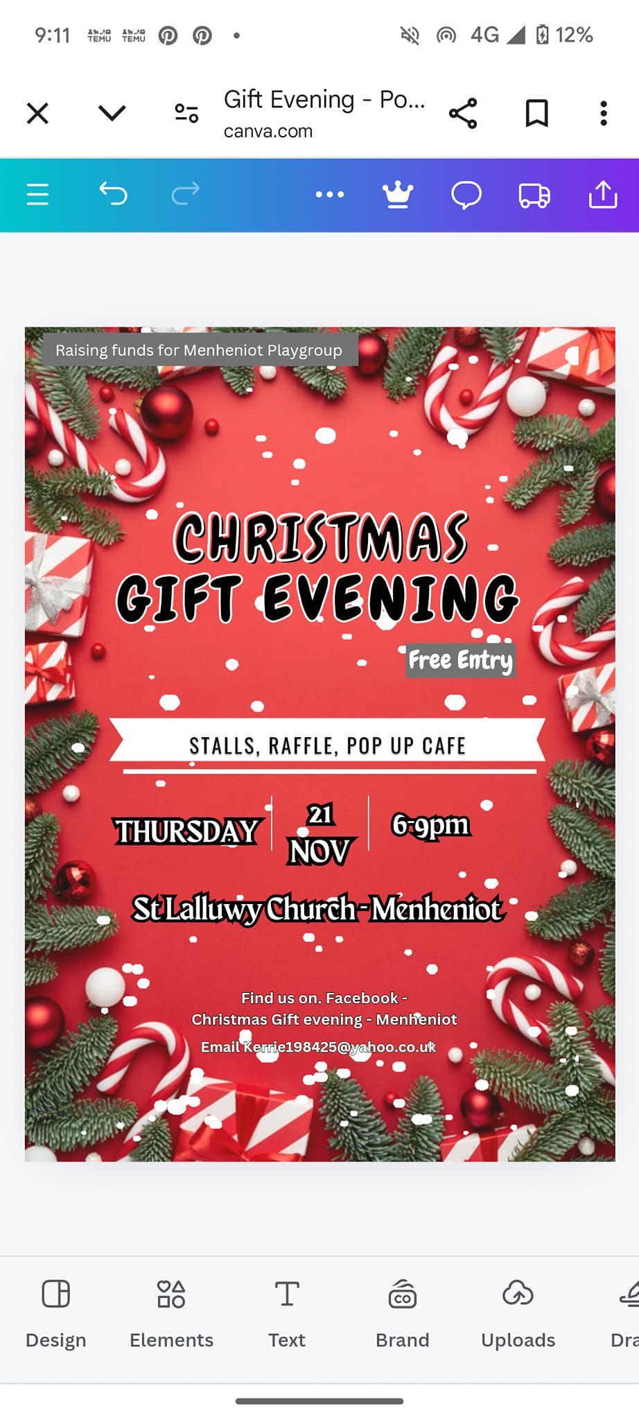 Christmas Gift Evening - St Lalluwy church Menheniot 