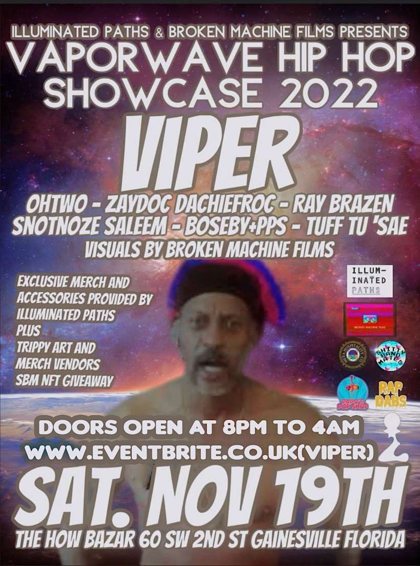 Viper PERFORMING LIVE IN GAINESVILLE, FLORIDA VAPORWAVE SHOWCASE@THE BAZAR!