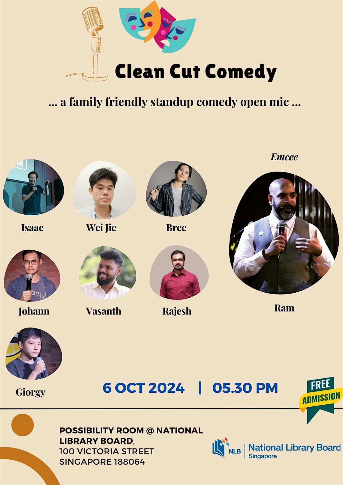 [FREE entry] Standup Comedy show (Family friendly)