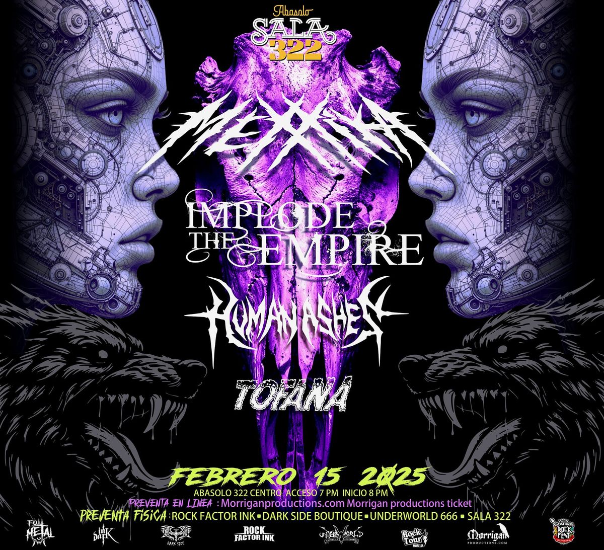 METAL Michoacano en vivo\n: Mexxika, Implode The Empire, Human ashes, Tofana. 