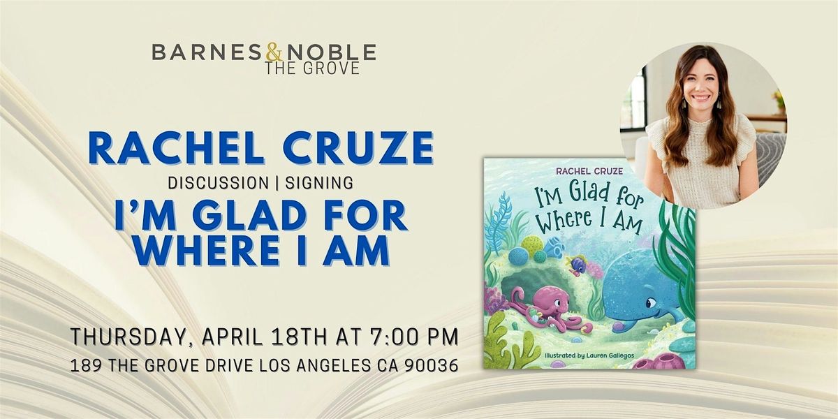Rachel Cruze discusses and signs I'M GLAD FOR WHERE I AM at B&N The Grove