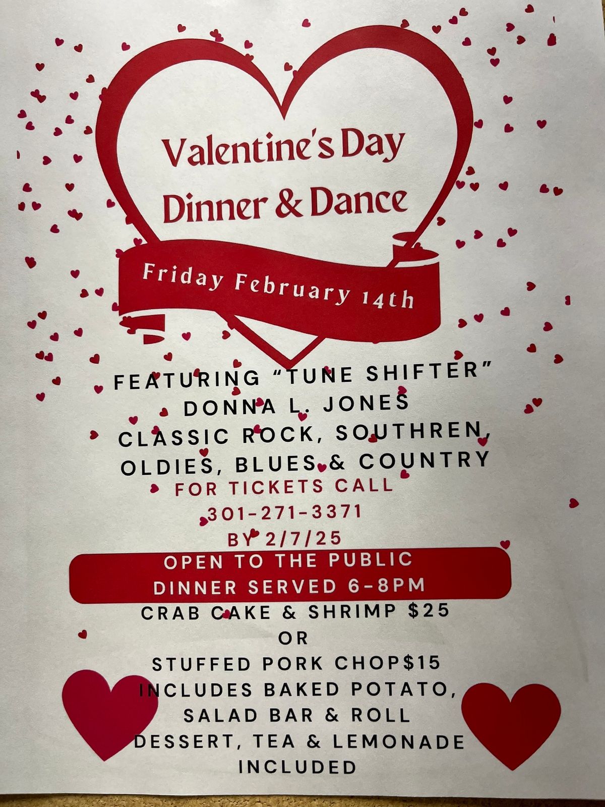 Valentine\u2019s Dinner and Dance with live music 