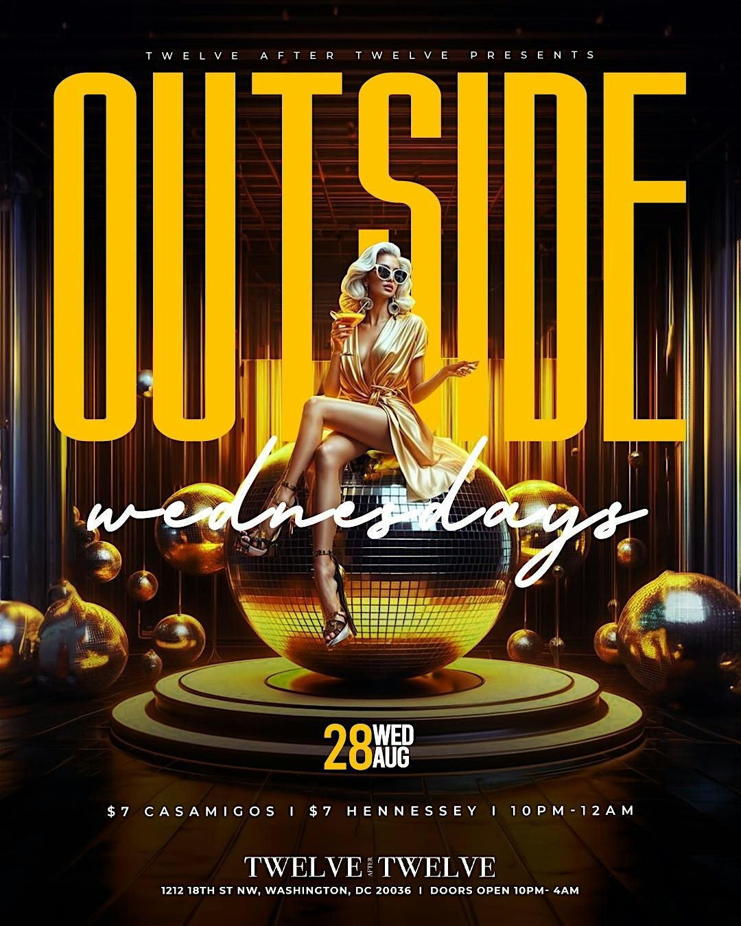 WEDNESDAY: $7 CASAMIGOS & HENNESSY 10PM - 12AM