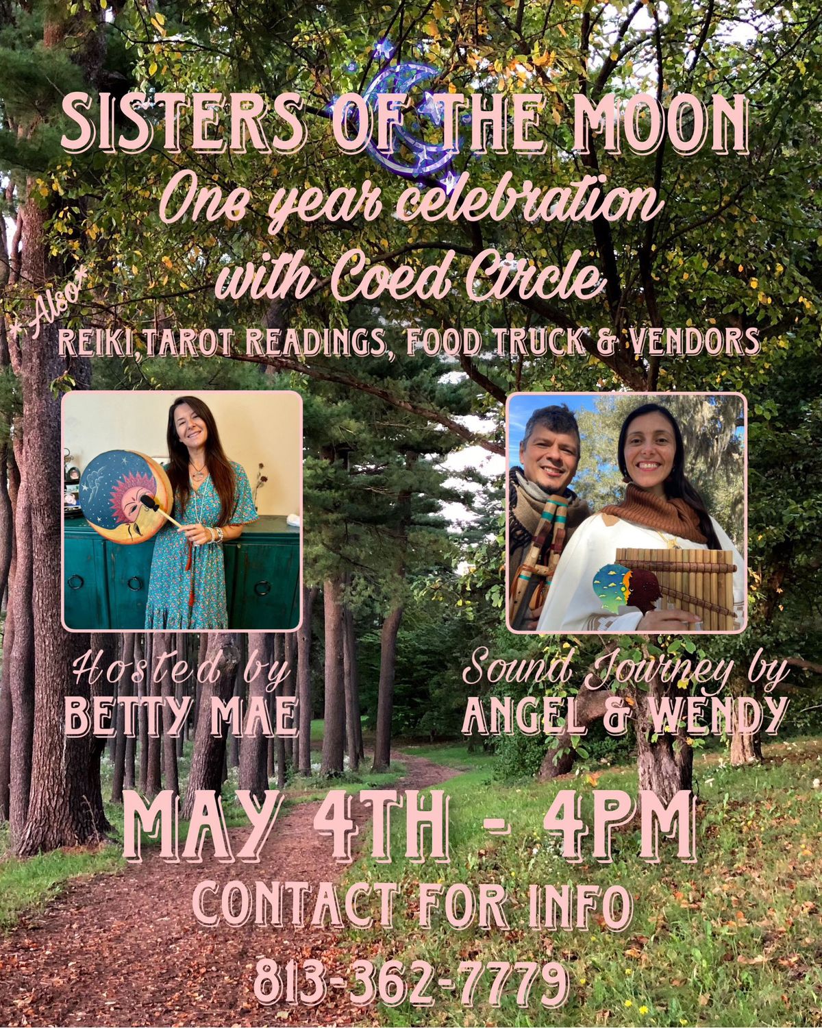 \u2728Sisters of the Moon 1 Year Celebration ? & coed Circle w Sound Healing Journey by Wendy & Angel! \u2728