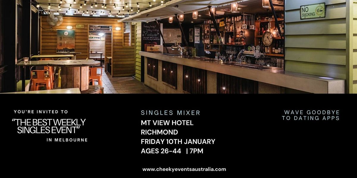 Melbourne singles mixer for ages 26-44 by Cheeky Events Australia