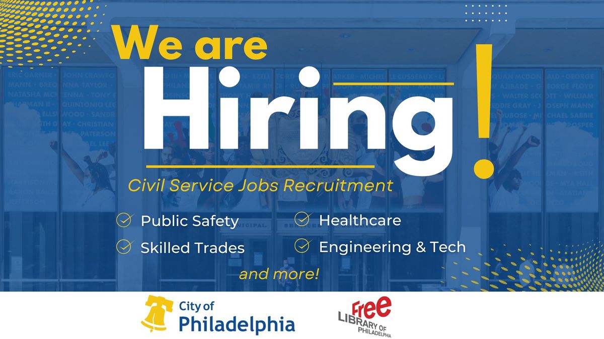 City of Philadelphia Jobs Recruitment at Widener Library