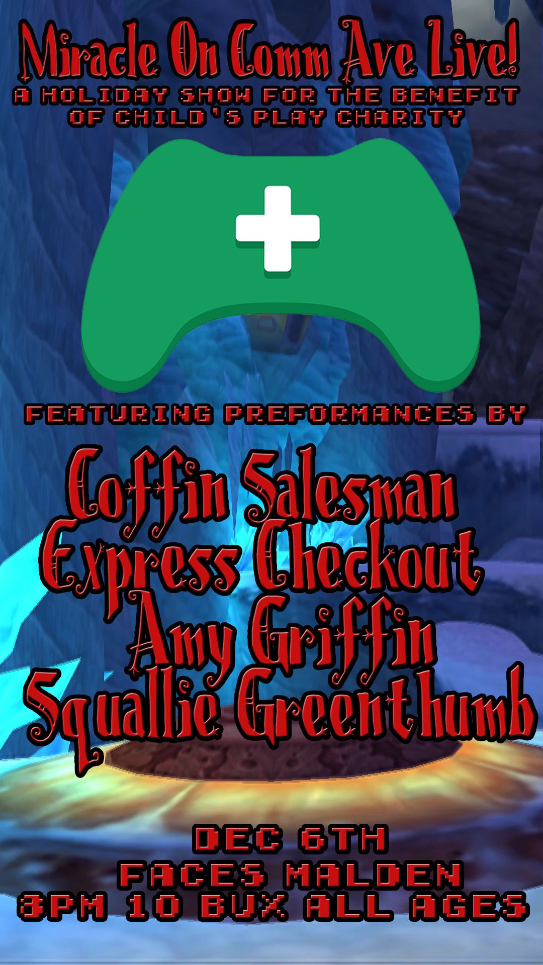 Squallie Greenthumb, Coffin Salesman, Amy Griffin, Express Checkout. $10