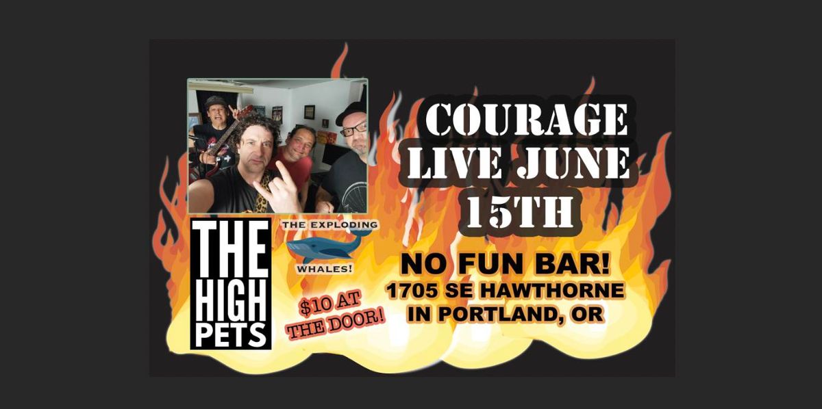 COURAGE \/ THE EXPLODING WHALES \/ THE HIGH PETS LIVE JUNE 15TH