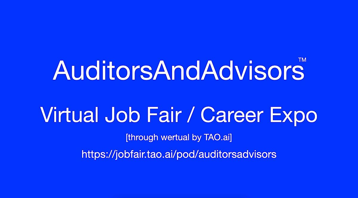 #Auditors and #Advisors Virtual Job Fair \/ Career Expo Event #Philadelphia