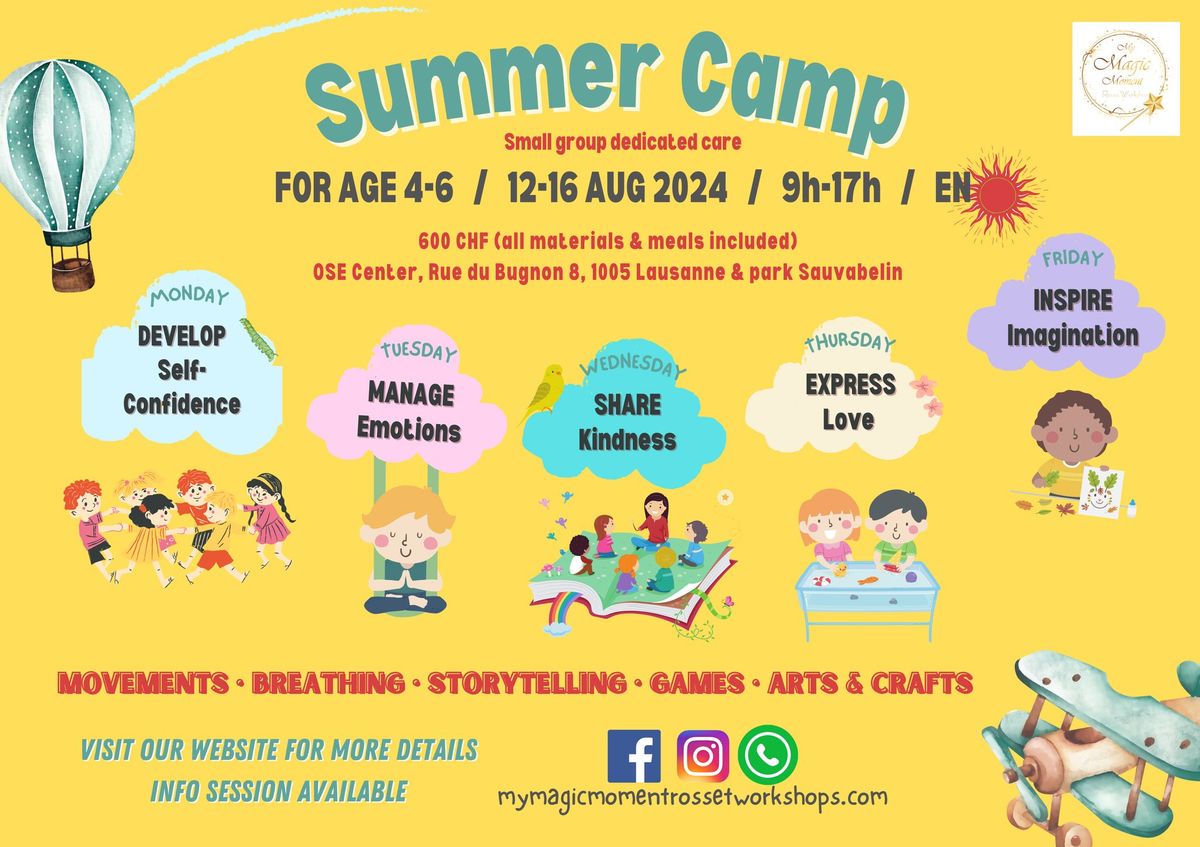 [Age 4-6] Summer Camp - Confidence, Emotions, Kindness, Love & Imagination
