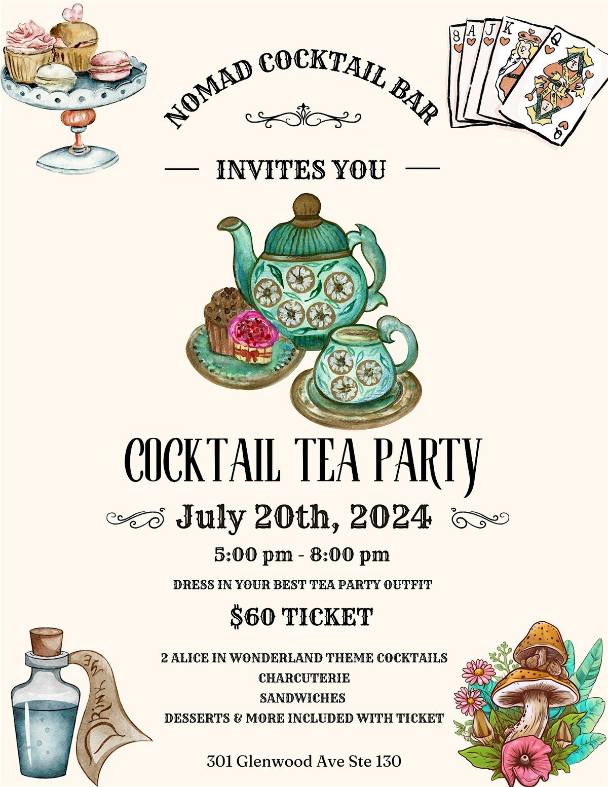 Alice In Wonderland Cocktail Tea Party