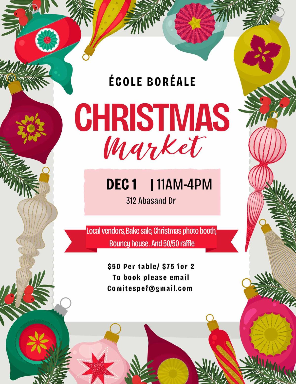 Ecole Boreal Christmas Market