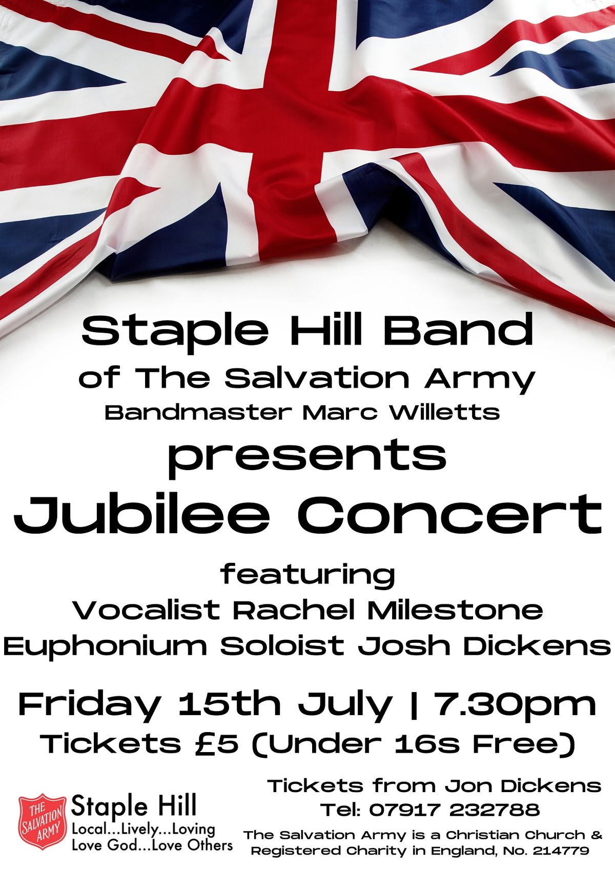 Jubilee Concert with Staple Hill Band of The Salvation Army and Guests