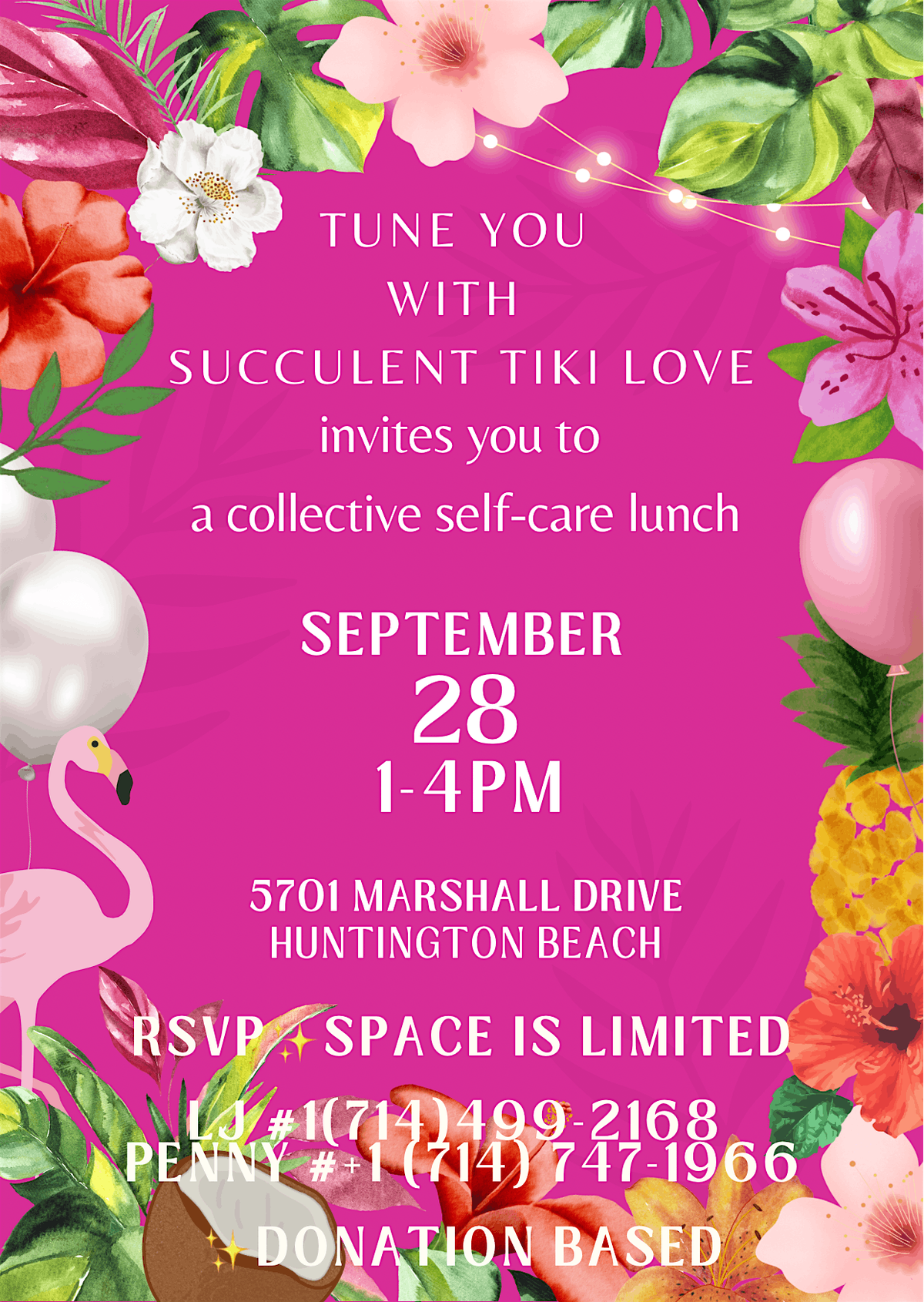 Tune You with Succulent Tiki Love Collective Self-Care Lunch