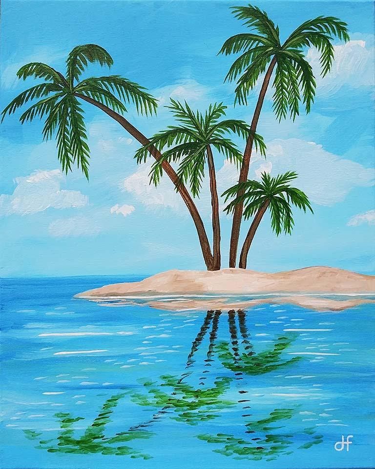 Sip and Paint - "Island Palms"  Kensington Brewery