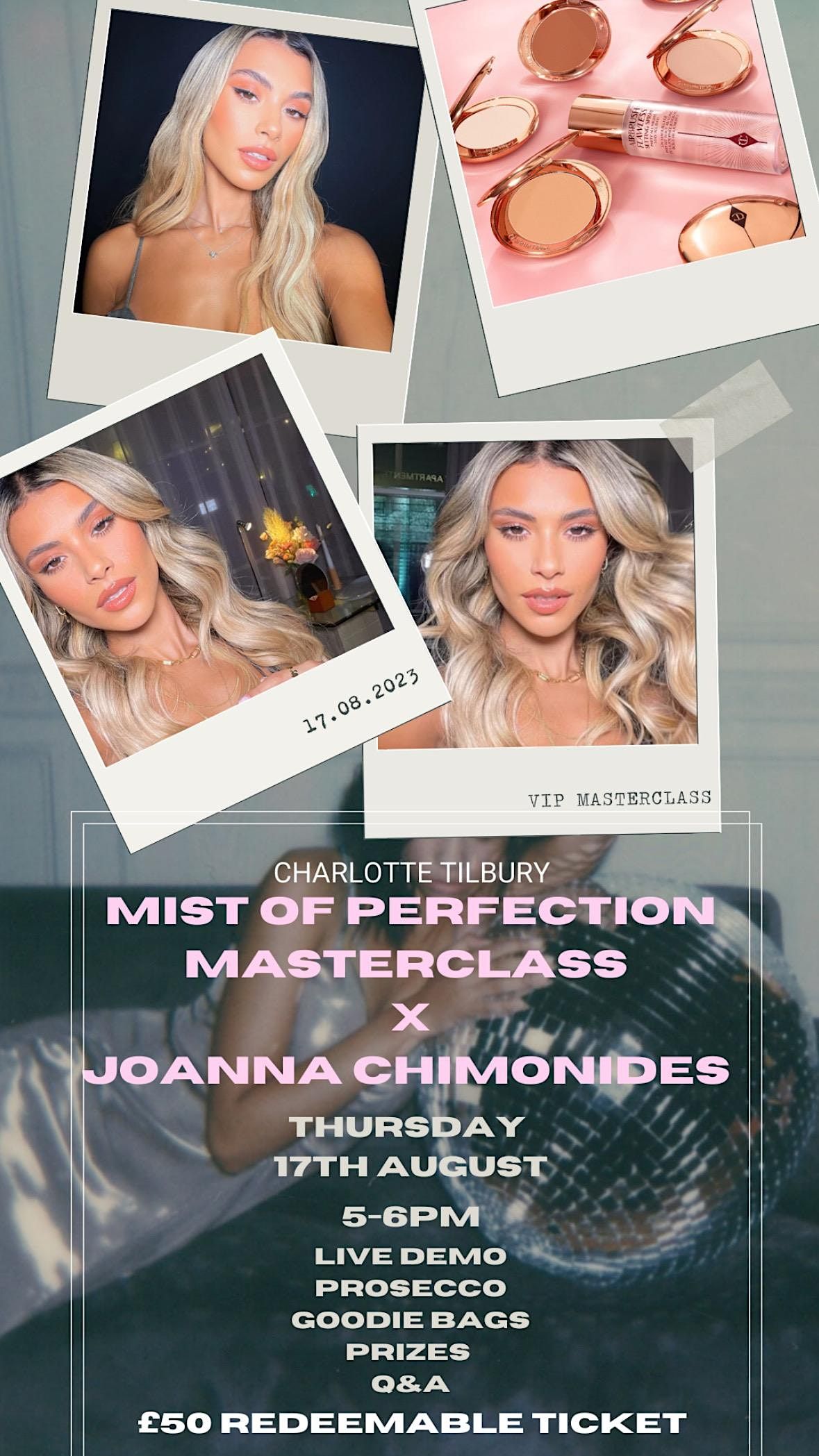 CHARLOTTE TILBURY MIST OF PERFECTION MASTERCLASS X JOANNA CHIMONIDES