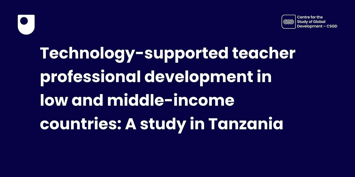 Technology-supported teacher professional development in LMICS