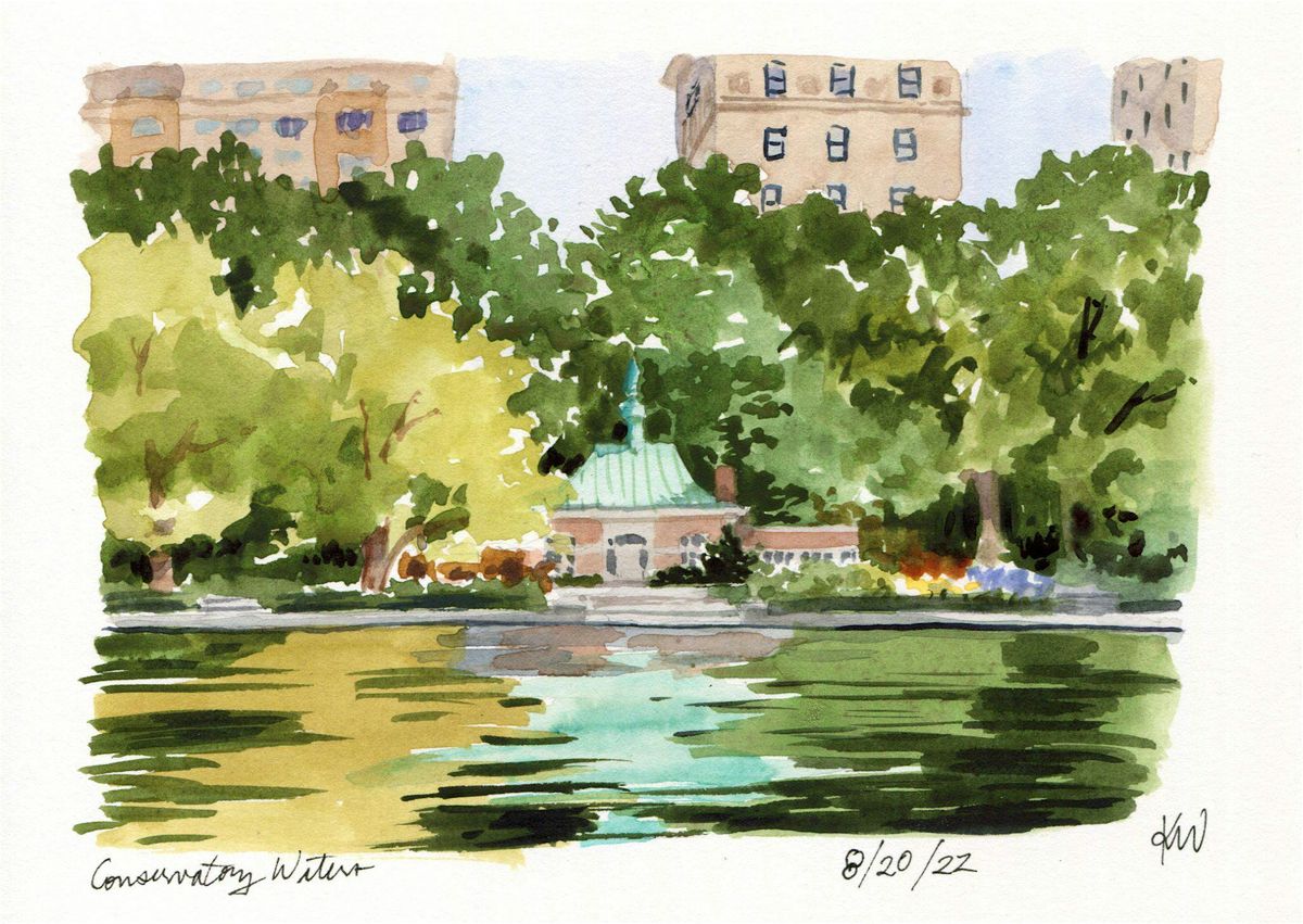 NYC Urban Sketchers Workshop-Katie Woodward-Creating Layered Reflections