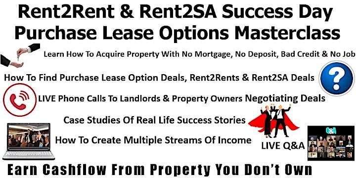 Rent2Rent, Rent2SA & No Money Down Success Day in London