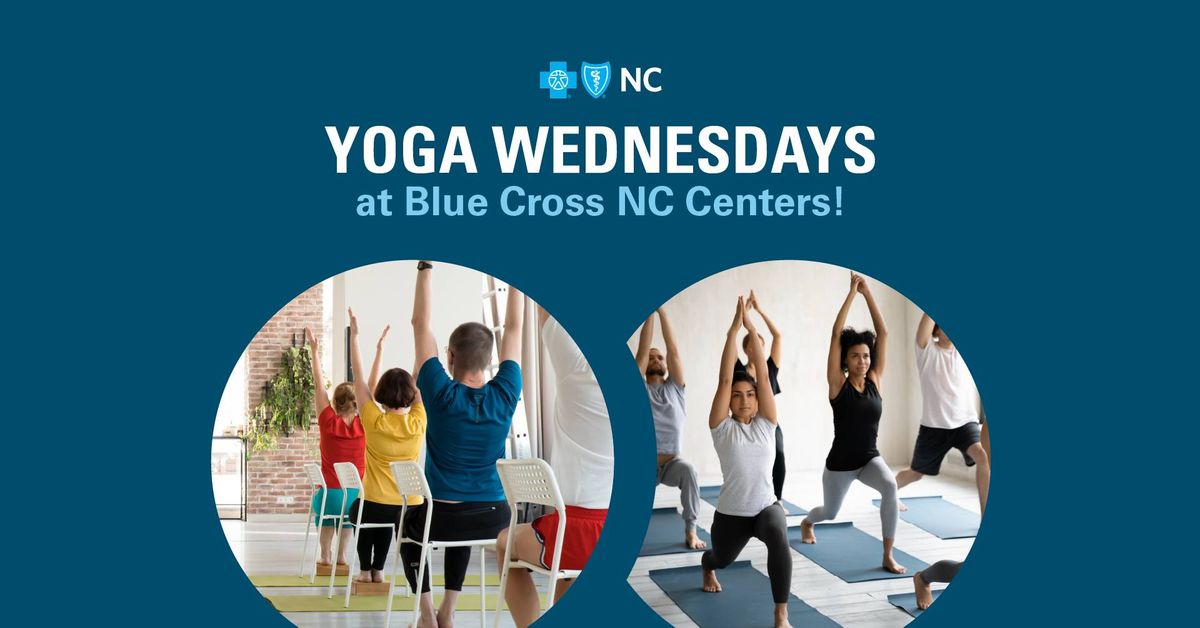 Yoga Wednesdays at the Raleigh Blue Cross NC Center!