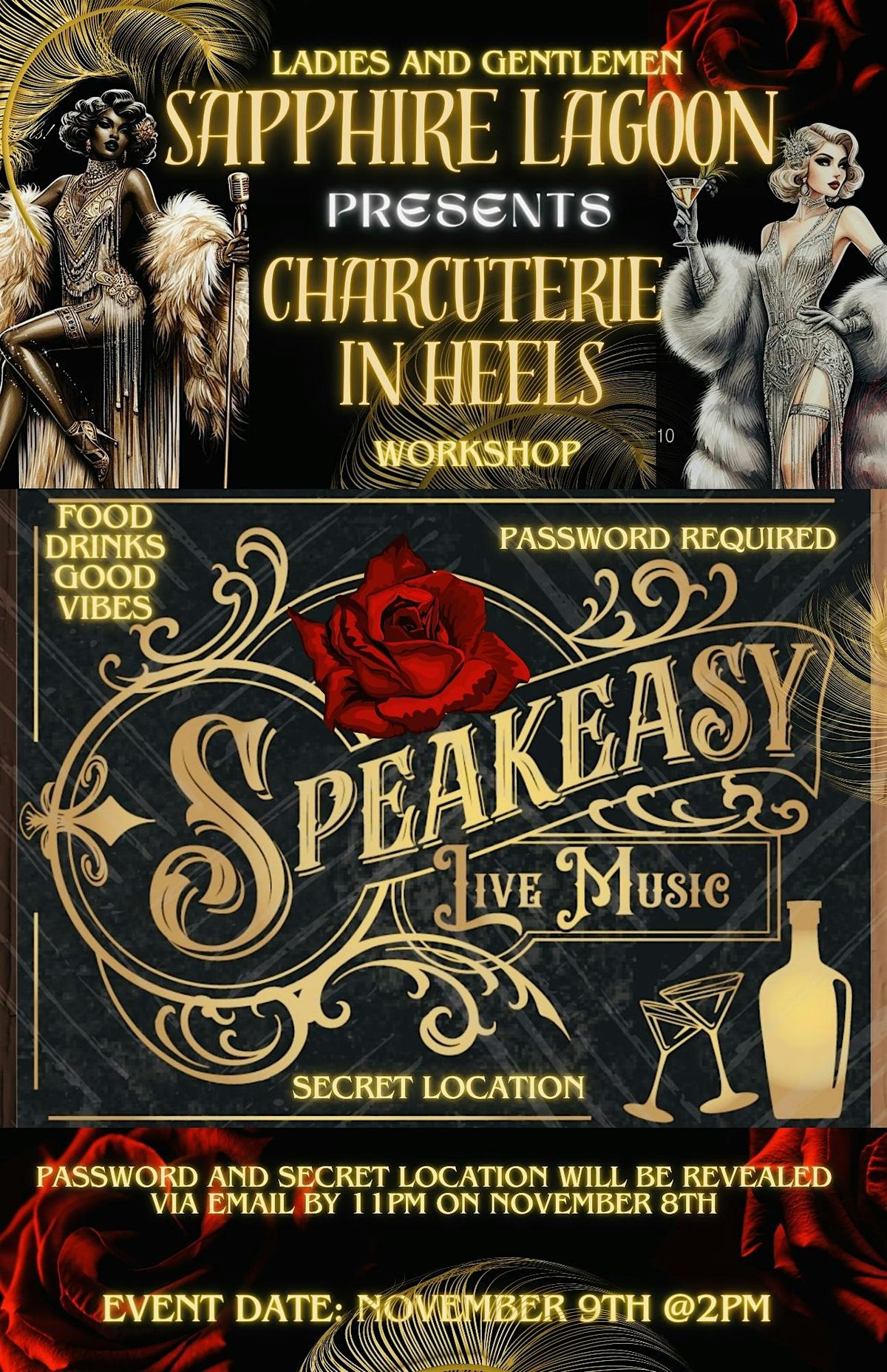 Charcuterie In Heels Workshop: Speakeasy Edition BYOB