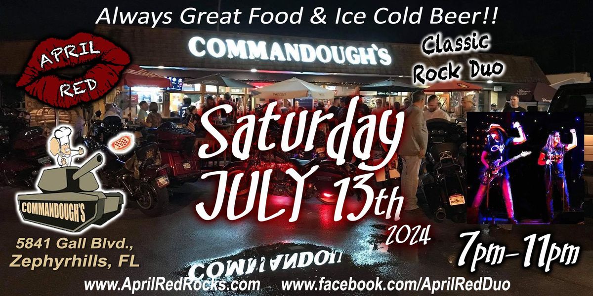 April Red ROCKS Commandough's Pizza Bar in Zephyrhills!