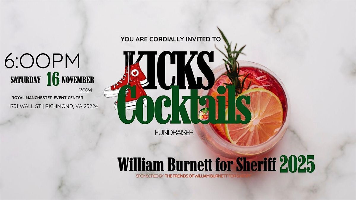 Kicks and Cocktails Gala with William Burnett for RVA Sheriff