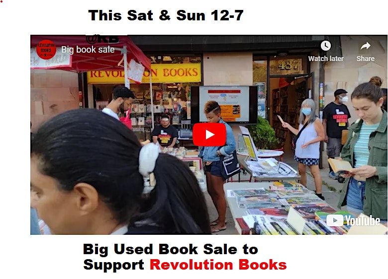 BIG 2-Day Used Book Sale at Revolution Books in Harlem