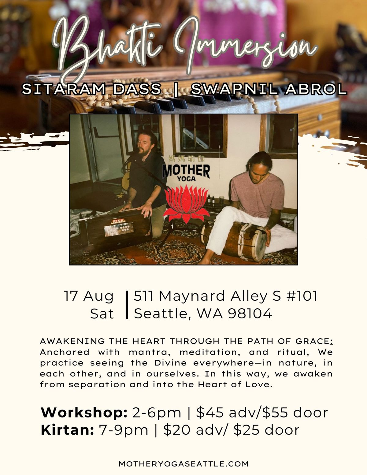 Bhakti Immersion and Kirtan with Sitaram Dass and Swapnil Abrol