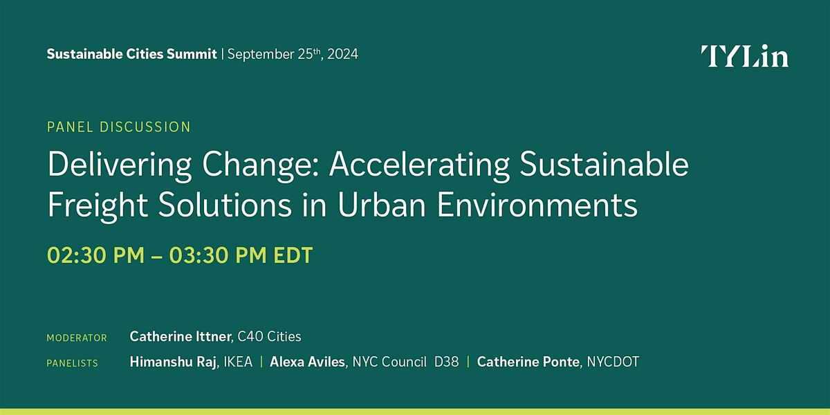 Sustainable Cities Summit: Panel Discussion - Delivering Change