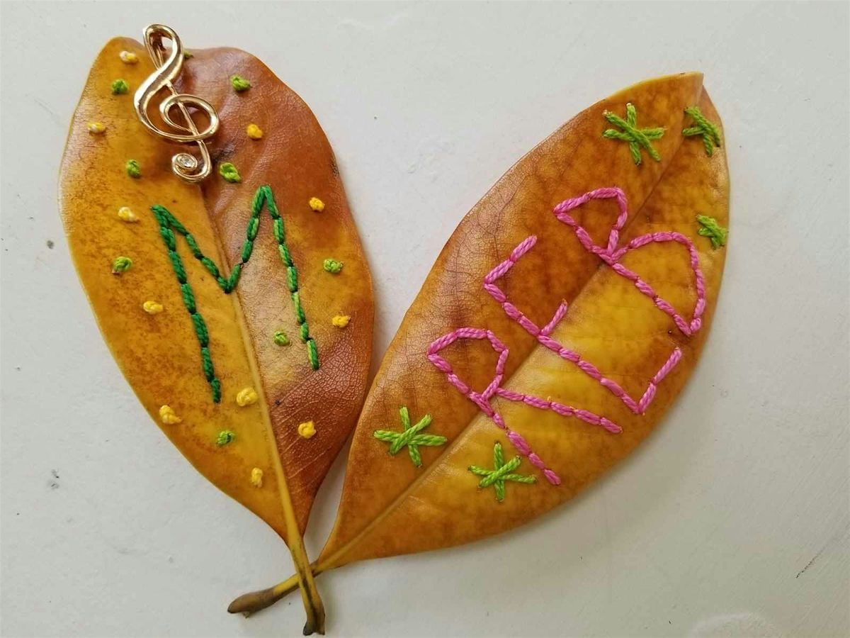 Art for Wellness: Collage and Stitched Leaves