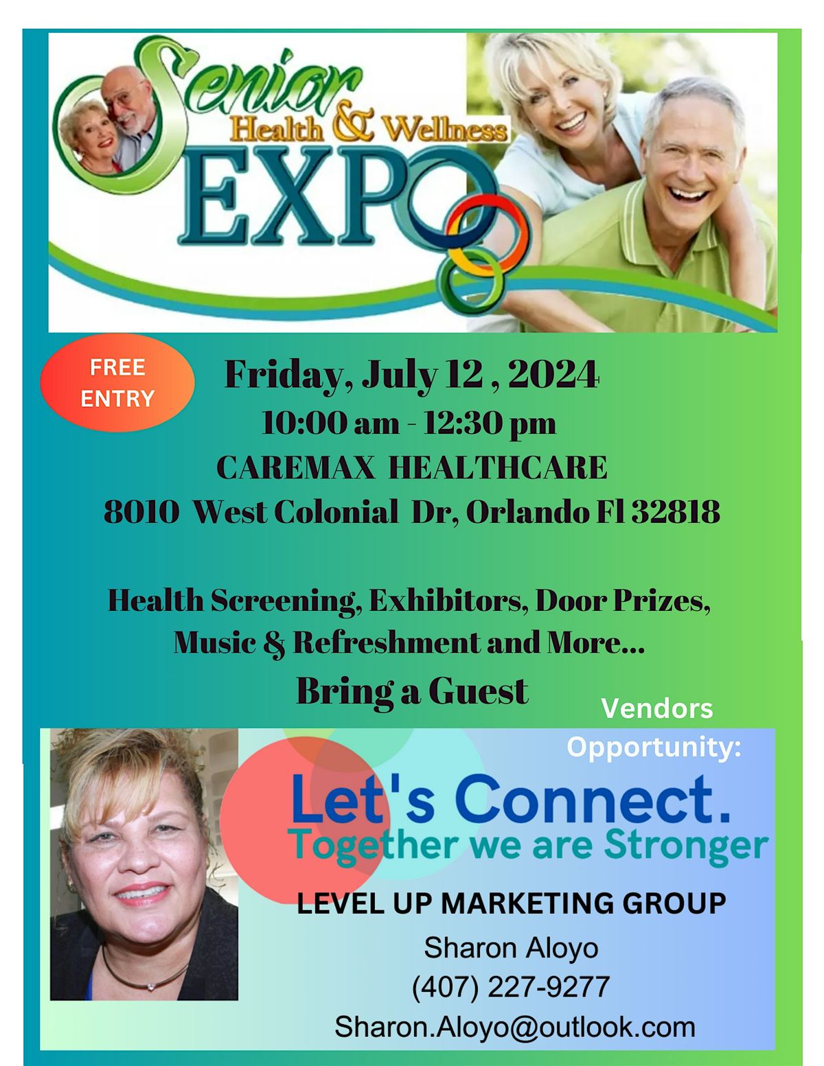 Level UP Health & Wellness Senior Expo East Orlando - Vendor Registration