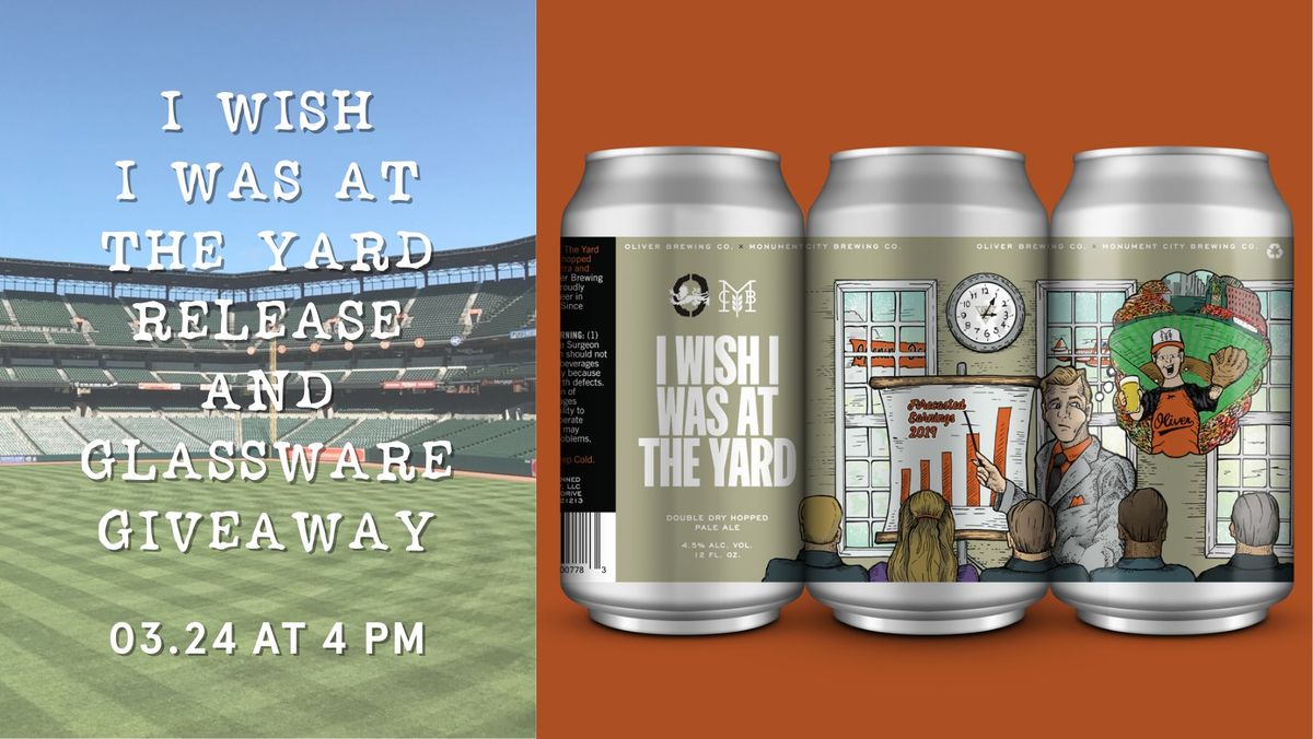 I Wish I Was At The Yard Release and Glassware Giveaway