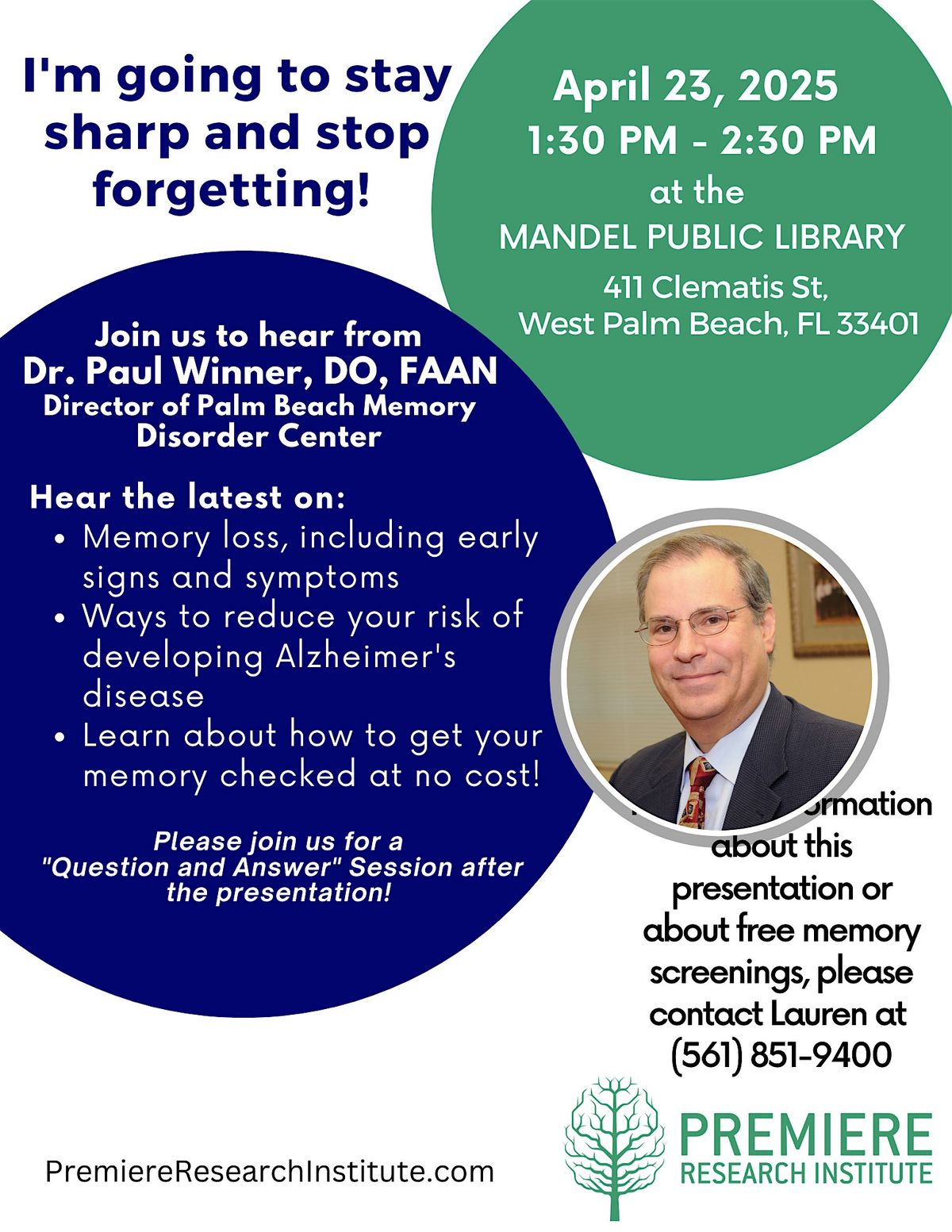 New Hope: Learn About Memory Loss - Mandel Public Library